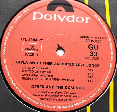 Derek and The Dominos - Layla and Other Assorted Love Songs (1970) 2XLP