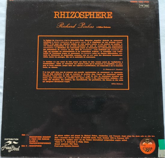 Richard Pinhas - Rhizosphère (1977) LP = als nieuw