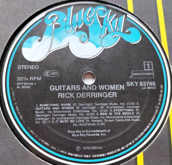 Rick Derringer - Guitars and Women (1979) LP