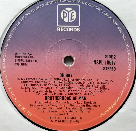 Brotherhood Of Man – Oh Boy! (1977) LP = als nieuw