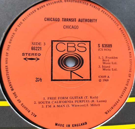 Chicago Transit Authority – Chicago Transit Authority 2XLP= als nieuw