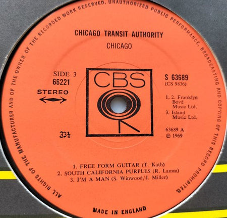 Chicago Transit Authority – Chicago Transit Authority 2XLP= als nieuw