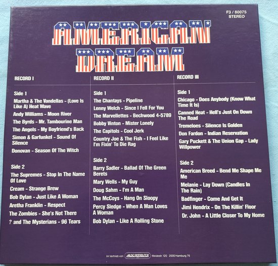 Various ‎– American Dream (1984) 3X LPBOX = als nieuw