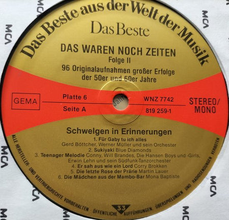 Das Waren Noch Zeiten 96 Originalaufnahmen Großer Erfolge Der 50er Und 60er Jahre) 8XLP= als nieuw