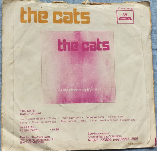The Cats – Marian Vinyl, 7", 45 RPM, Single