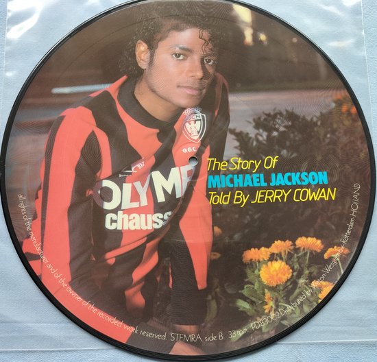 The Story Of Michael Jackson by Jerry Cowan. Engels gesproken (1983) LP, Picture Disc,