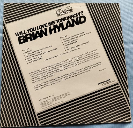 Brian Hyland ‎– Will You Love Me Tomorrow (1969) LP = als nieuw