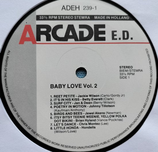 Baby Love (32 Rockin' Great Tracks) - Volume 2 (1987) 2XLP