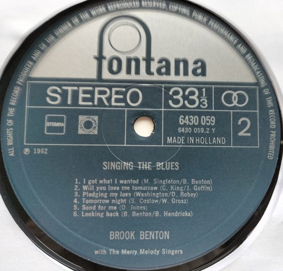 Brook Benton – Singing The Blues (1962) LP