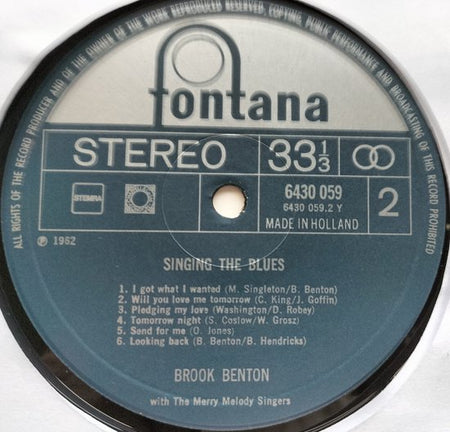 Brook Benton – Singing The Blues (1962) LP