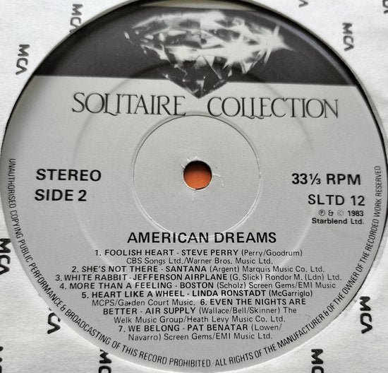 Various – American Dreams (1985) 2XLP