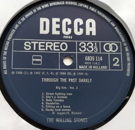 Rolling Stones - Through the Past, Darkly: Big Hits Vol. 2 (1969)