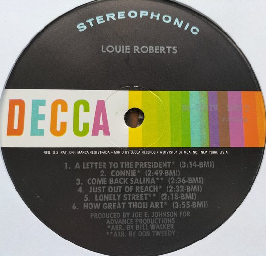 Louie Roberts – Louie Roberts (1971) LP