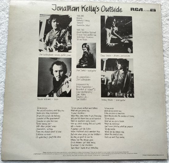 Jonathan Kelly's Outside - Waiting on You (1974) LP= als nieuw