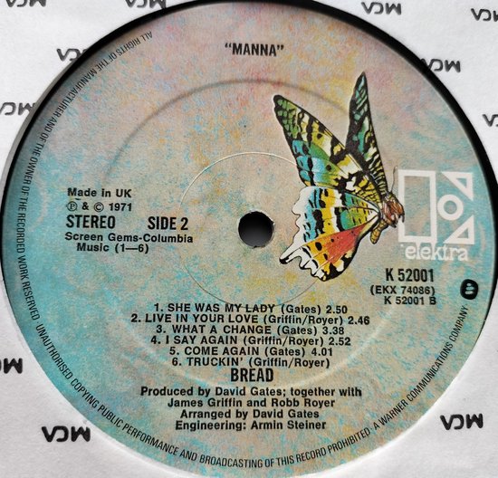 Bread - Manna (1971) LP= als nieuw