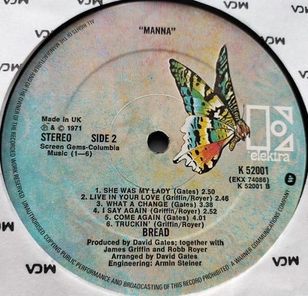 Bread - Manna (1971) LP= als nieuw