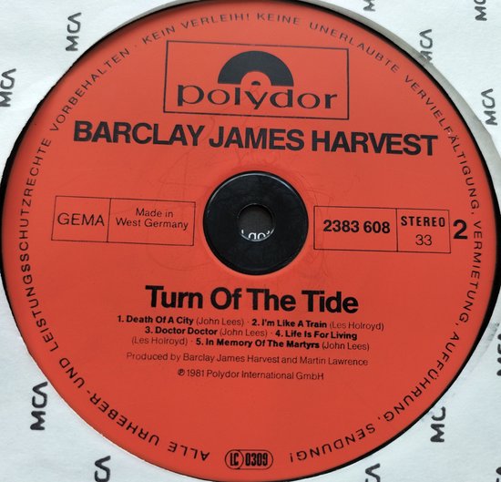 Barclay James Harvest - Turn of the Tide (1981) LP