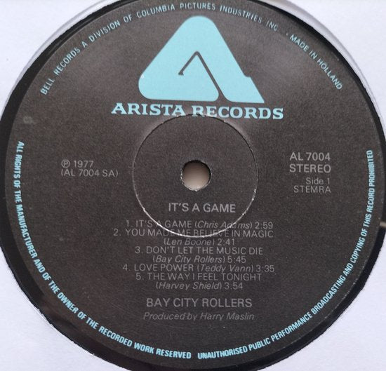 Bay City Rollers - It's a Game (1977) LP