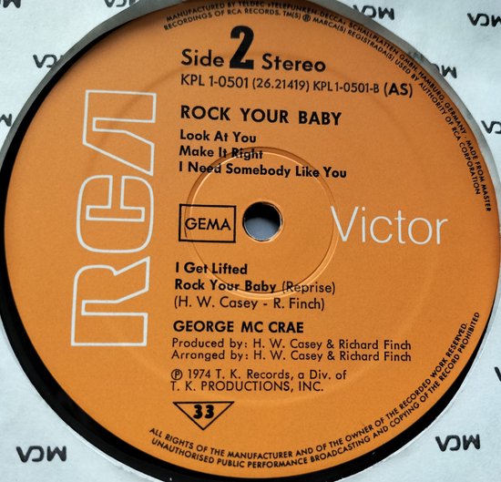 George McCrae - Rock Your Baby (1974) LP