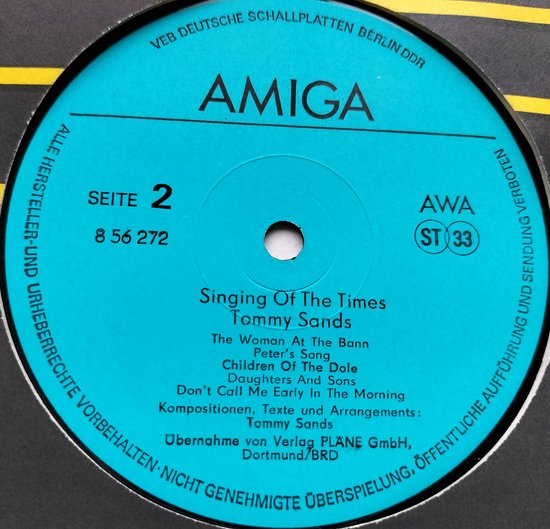 Tommy Sands - Singing of the Times (1985) LP