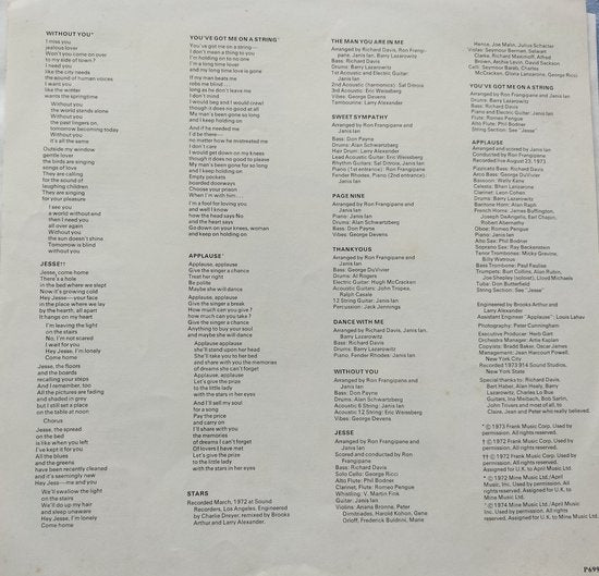 Janis Ian - Stars (1974) LP