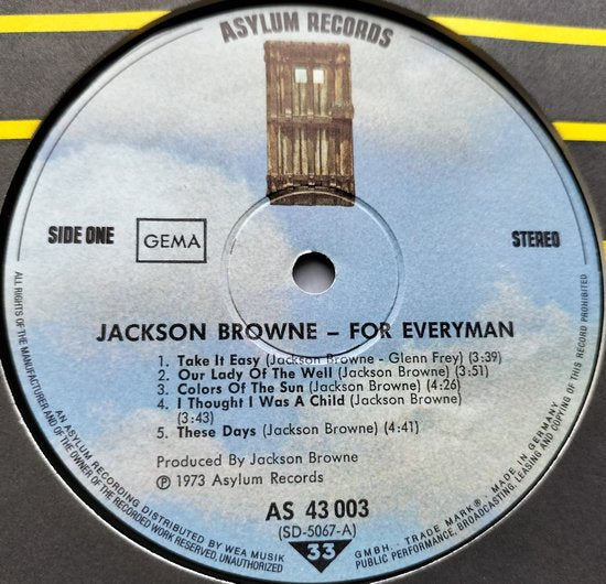Jackson Browne - For Everyman (1973) LP