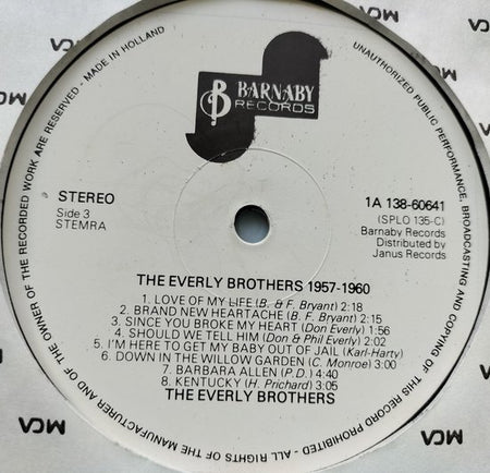 The Everly Brothers 1957-1960 (1974) 2XLP= als nieuw