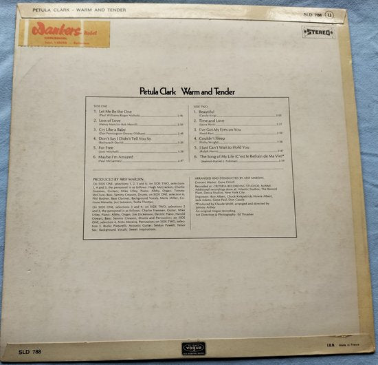 Petula Clark - Warm and Tender (1971) LP = als nieuw