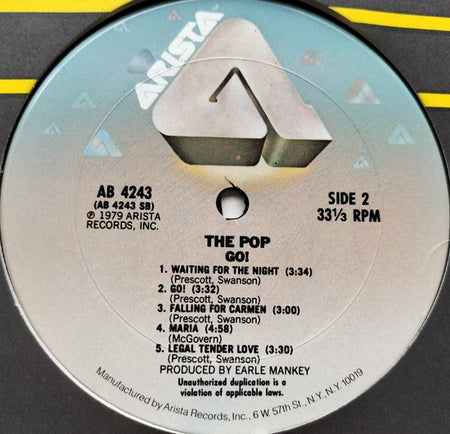 The Pop - Go! (1979) LP- een haarlijntje