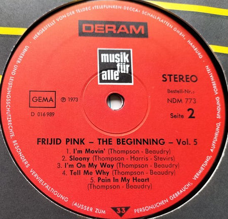 Frijid Pink – The Beginning Vol. 5 (1973) LP
