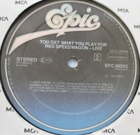 REO Speedwagon - You Get What You Play For (1977) 2XLP