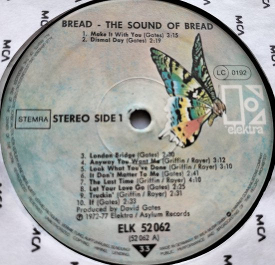Bread – The Sound Of Bread - Their 20 Finest Songs LP = als nieuw