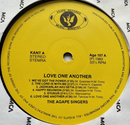 The Agape Singers – Love One Another (1983) LP= als nieuw