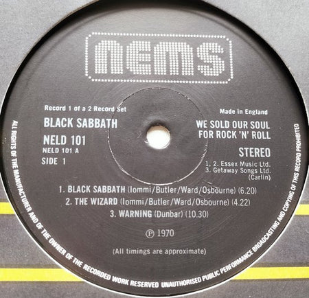 Black Sabbath - We Sold Our Soul for Rock 'N' Roll (1975) 2XLP