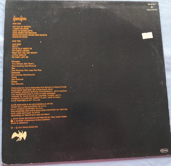 Dave Edmunds - Get It (1977) LP = als nieuw