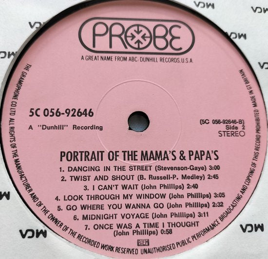 Portrait Of The Mamas & The Papas (1971) LP