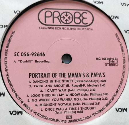 Portrait Of The Mamas & The Papas (1971) LP