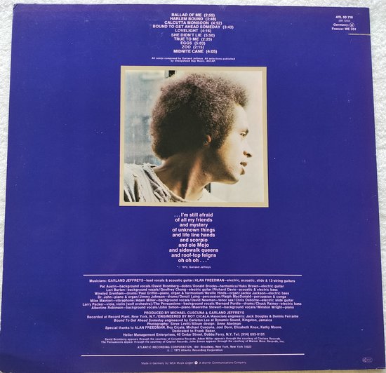 Garland Jeffreys – Garland Jeffreys (1980) - LP = als nieuw