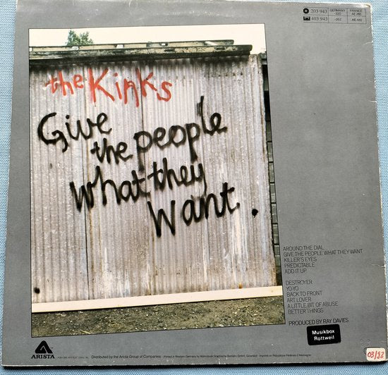 The Kinks - Give the People What They Want (1981) LP = in Nieuwstaat