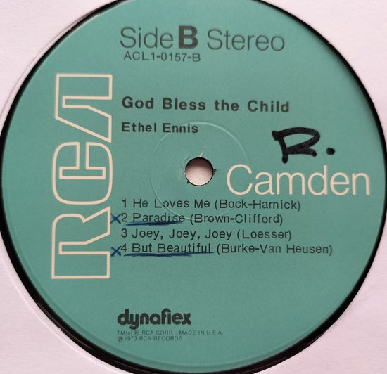 Ethel Ennis ‎– God Bless The Child (1973) LP