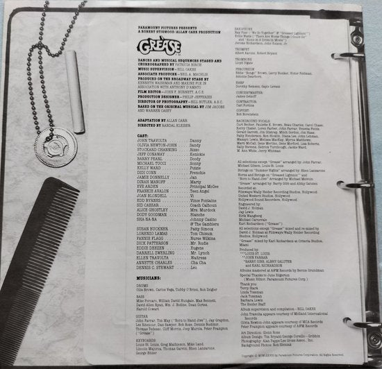 Grease (The Original Soundtrack From The Motion Picture) 1978 2XLP = in Nieuwstaat
