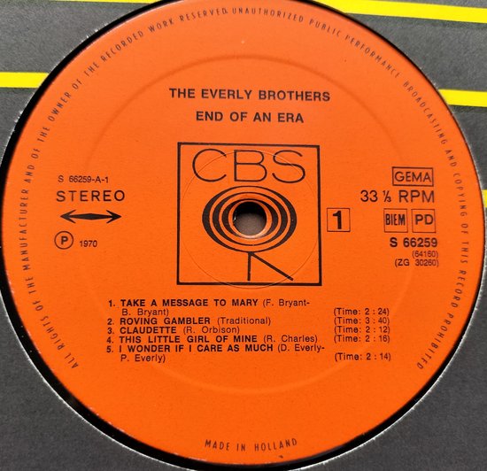 Everly Brothers – End Of An Era (1971) 2XLP