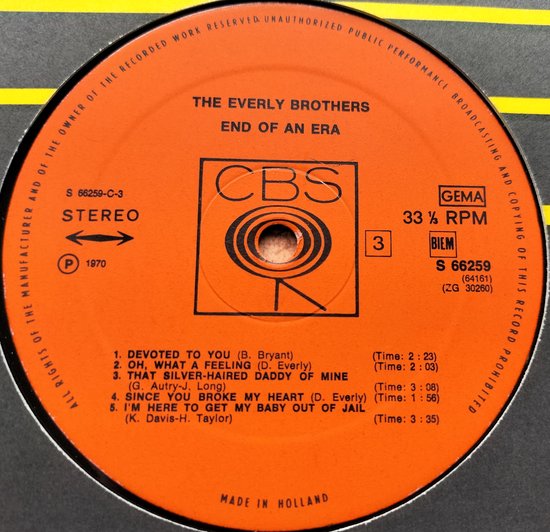 Everly Brothers – End Of An Era (1971) 2XLP