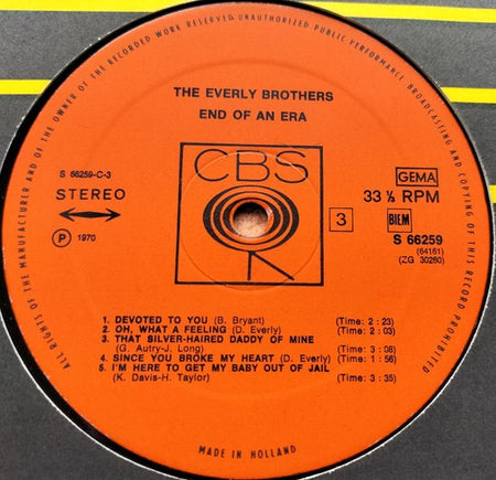 Everly Brothers – End Of An Era (1971) 2XLP
