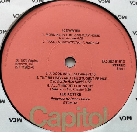 Leo Kottke - Ice Water (1974) LP=als nieuw