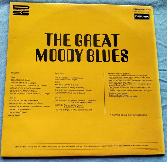 The Moody Blues – The Great Moody Blues 1973 2XLP