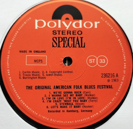 The Original American Folk Blues Festival (1963) LP