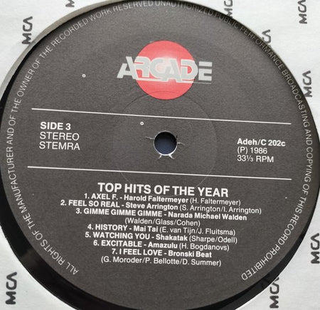 Various – Top Hits Of The Year (1986) 2XLP