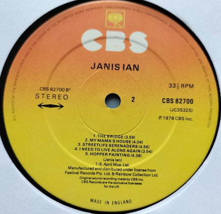 Janis Ian – Janis Ian (1978) LP = bijna perfect.