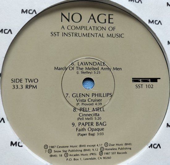 No Age - A Compilation Of SST Instrumental Music (1987) 2XLP
